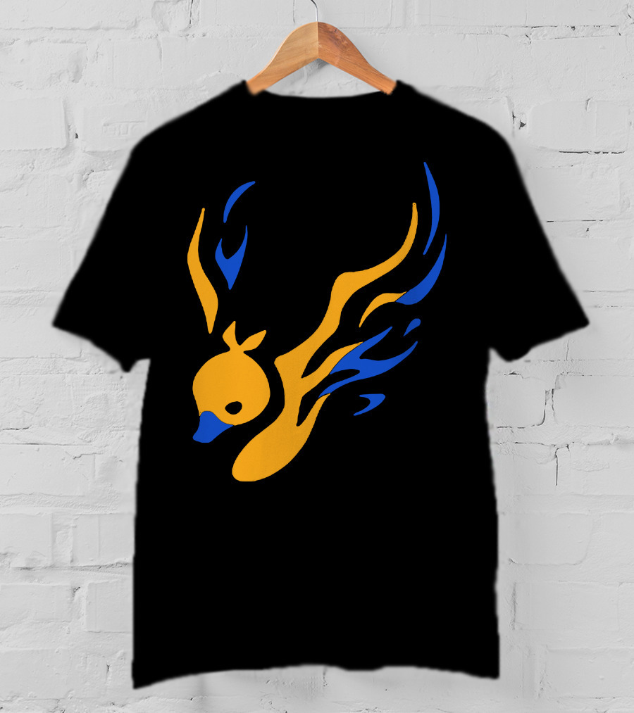 Uhiuhihn Phoenix Inspired Iconic Blue And Orange T-Shirt