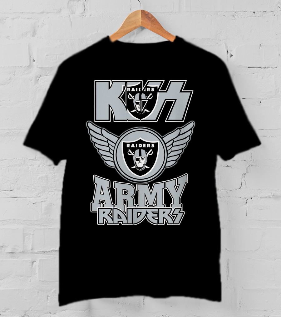 Kiss Raiders Army Las Vegas NFL121 T-Shirt