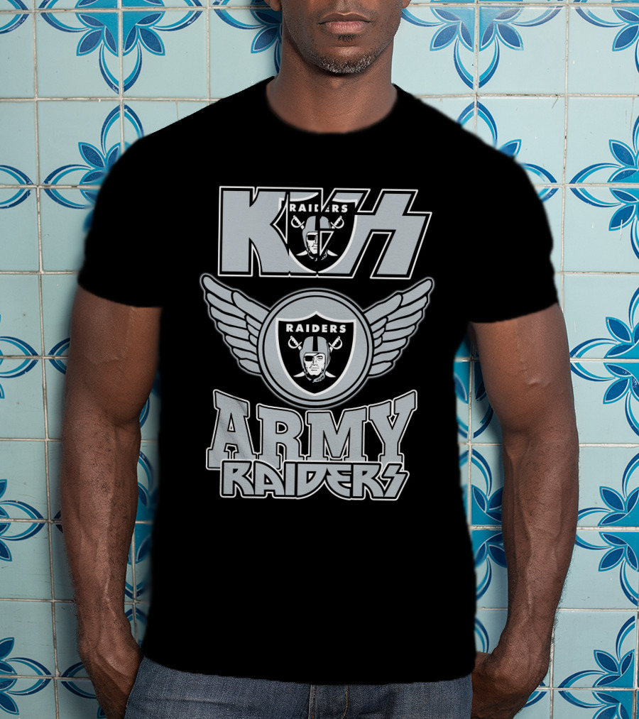 Kiss Raiders Army Las Vegas NFL121 T-Shirt
