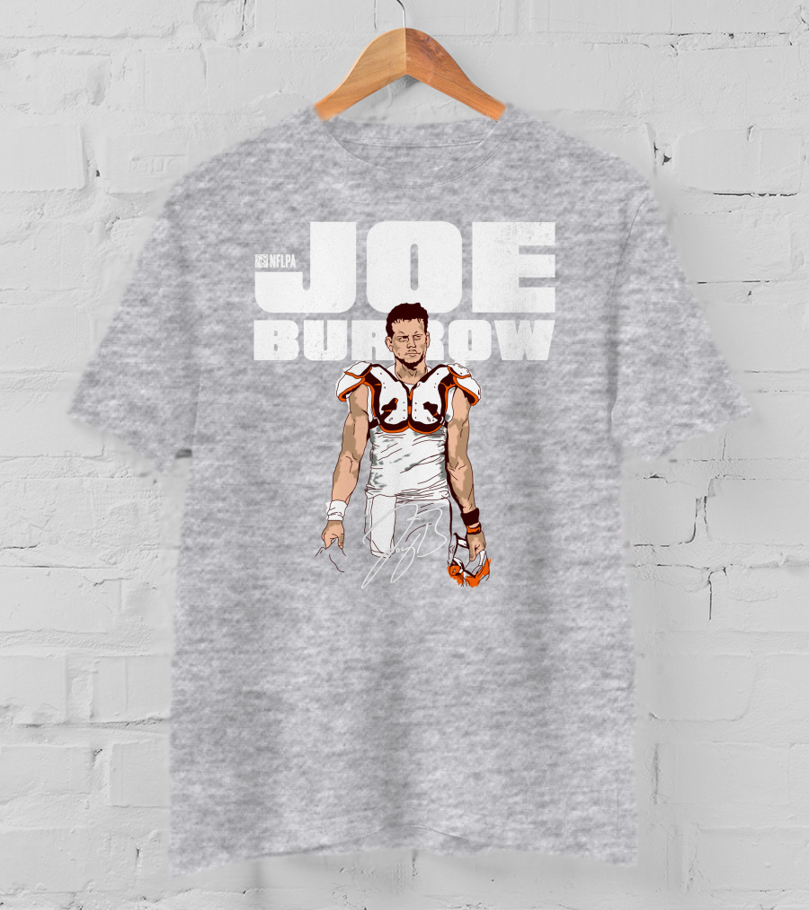 NFLPA Joe Burrow Football Pads T-Shirt