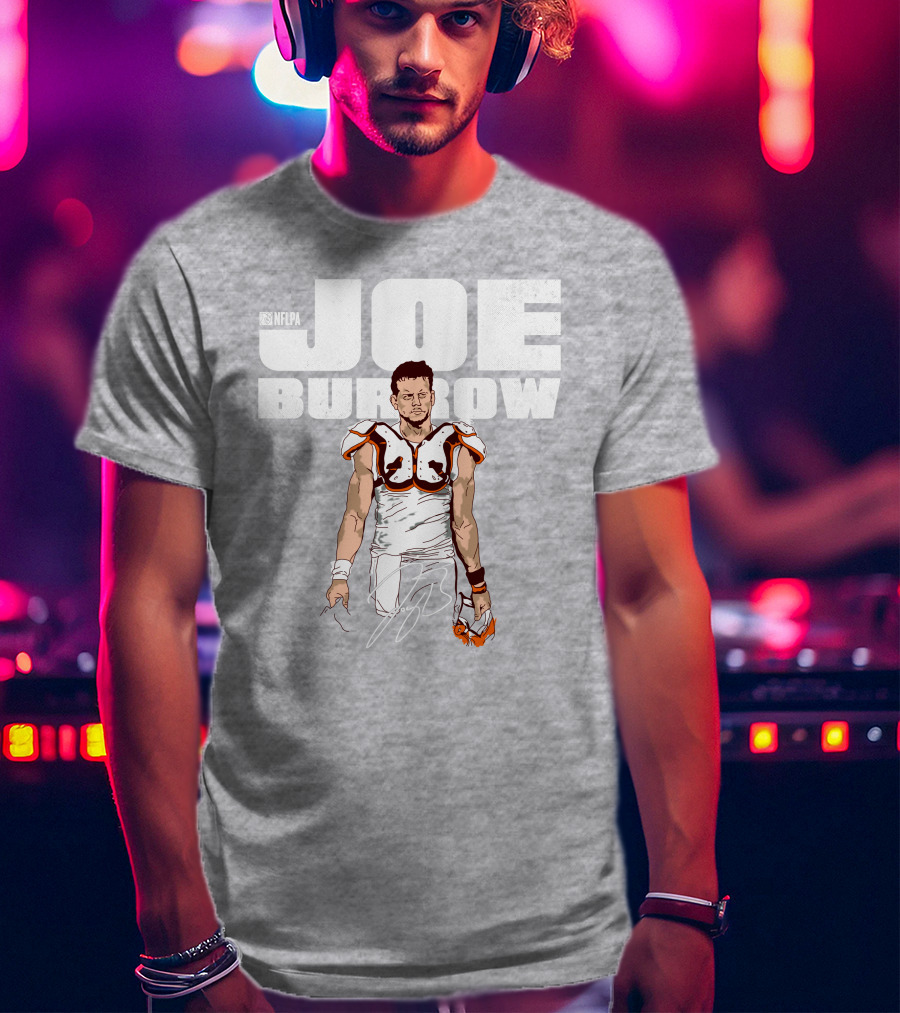 NFLPA Joe Burrow Football Pads T-Shirt