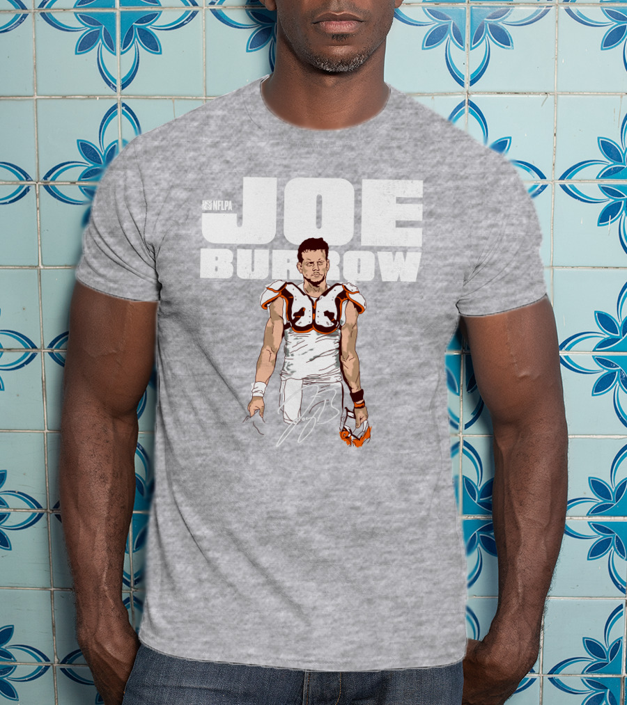 NFLPA Joe Burrow Football Pads T-Shirt