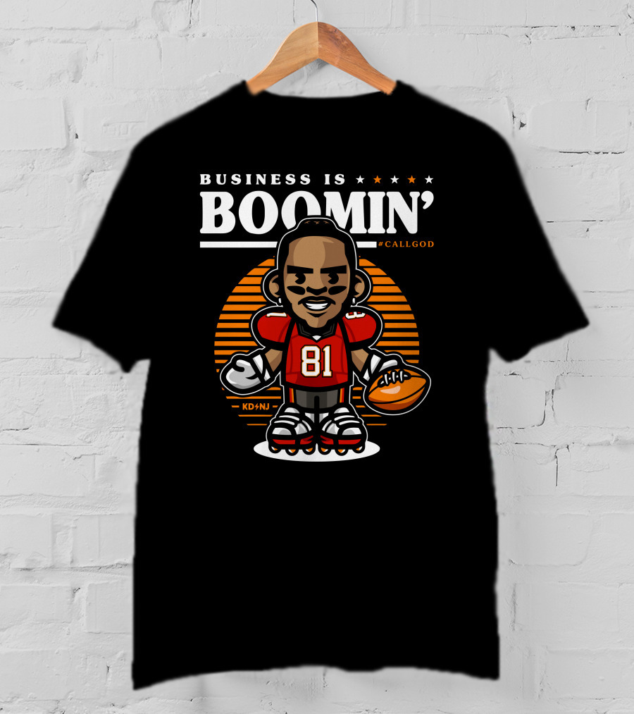 Business Is Boomin’ #CallGod 81 Football Cartoon T-Shirt