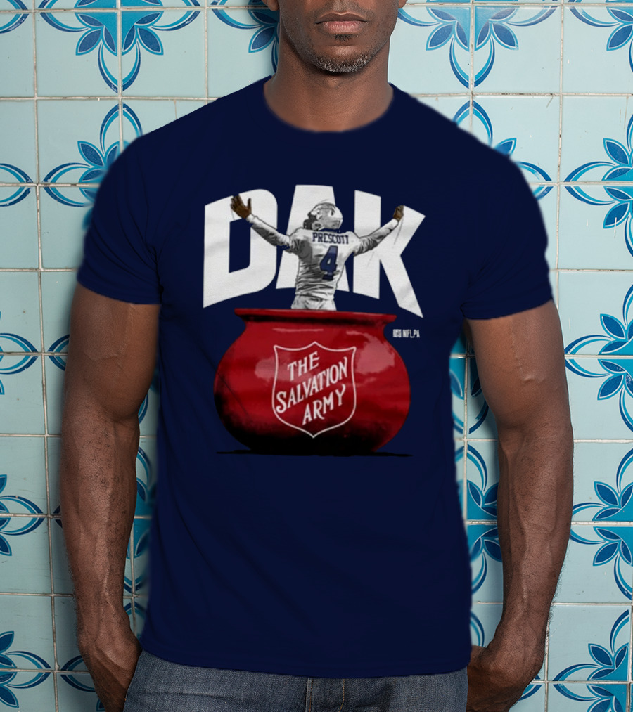 Dak Prescott NFLPA The Salvation Army Red Kettle T-Shirt