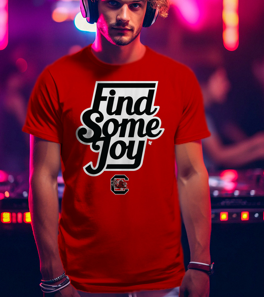 Find Some Joy South Carolina Mike Uva Gamecocks T-Shirt