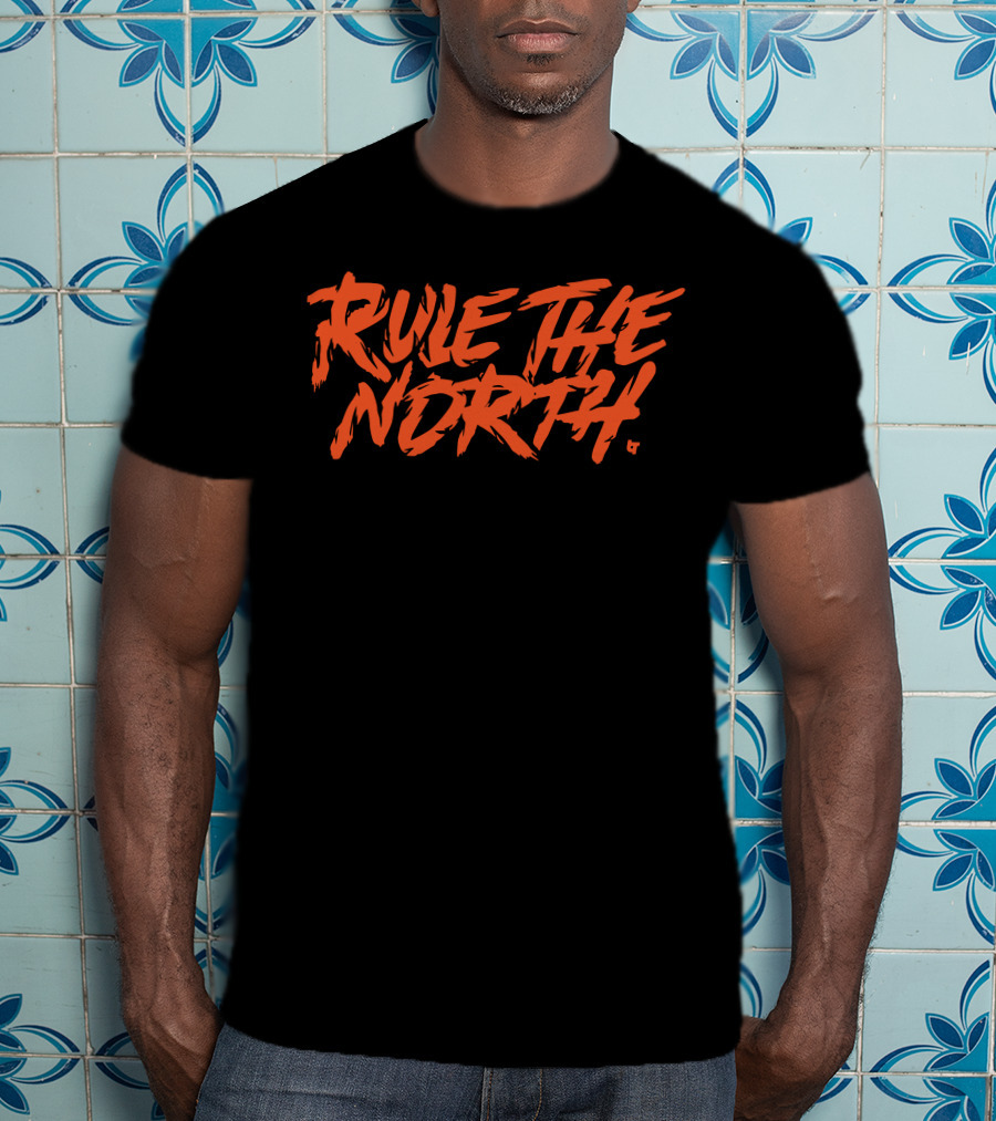 Rule The North Orange Bold Text T-Shirt