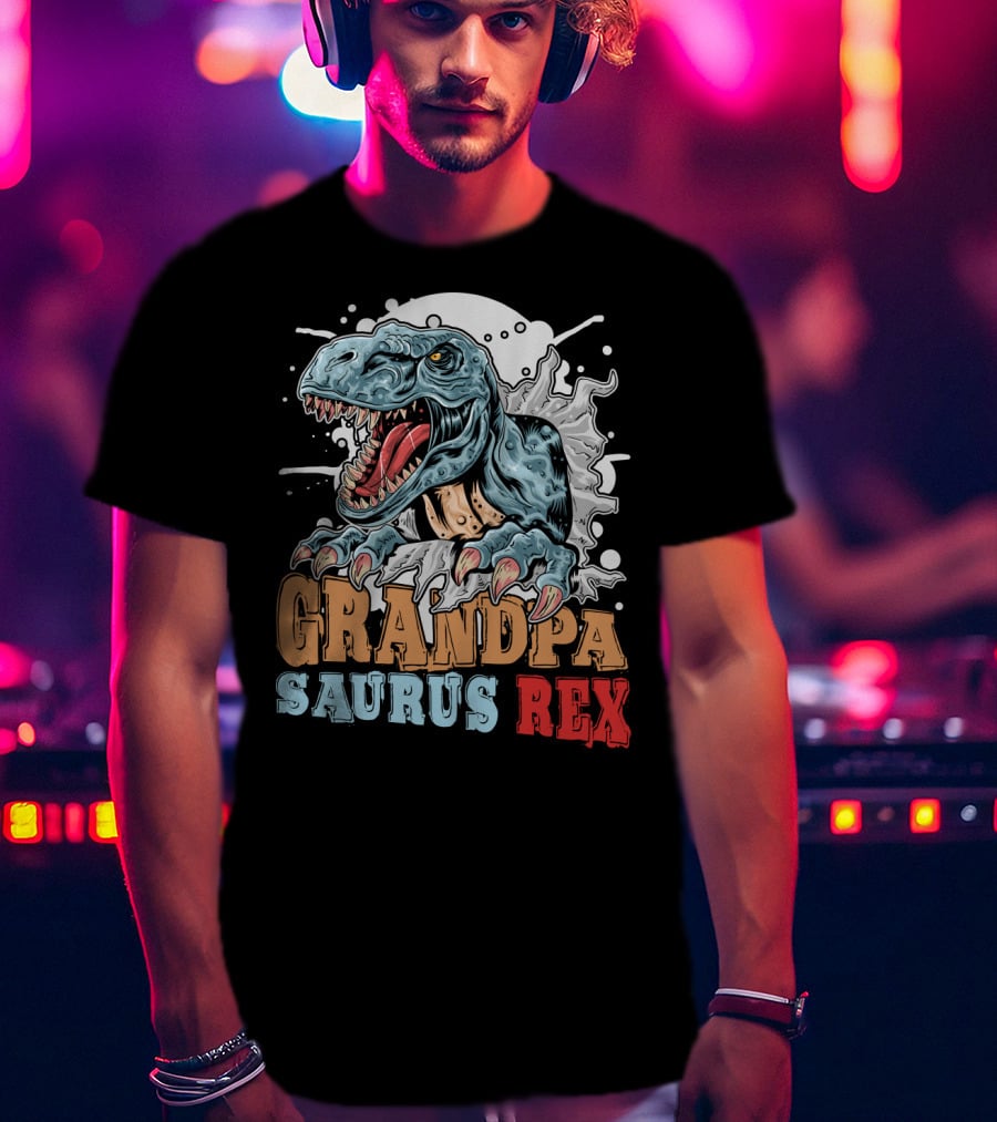 Grandpasaurus Rex Dinosaur Grandpa T-Shirt
