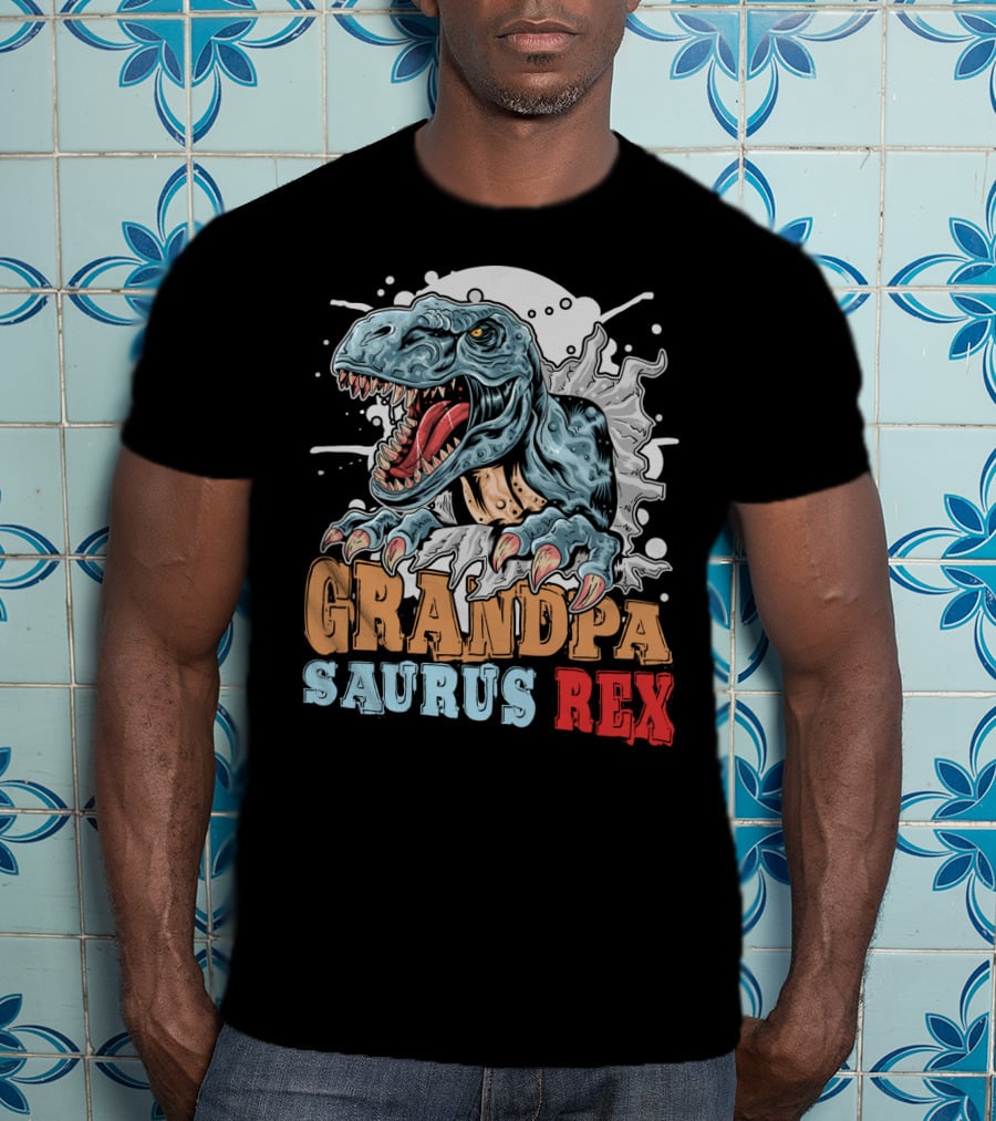 Grandpasaurus Rex Dinosaur Grandpa T-Shirt