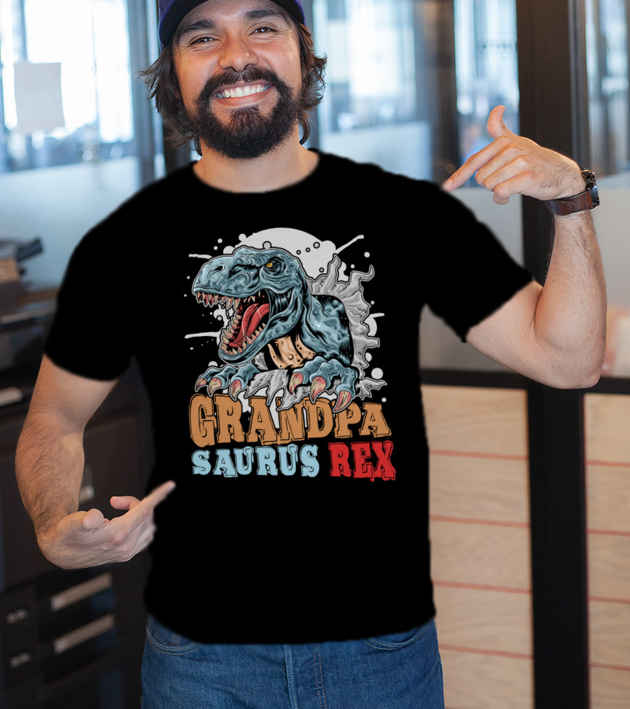 Grandpasaurus Rex Dinosaur Grandpa T-Shirt