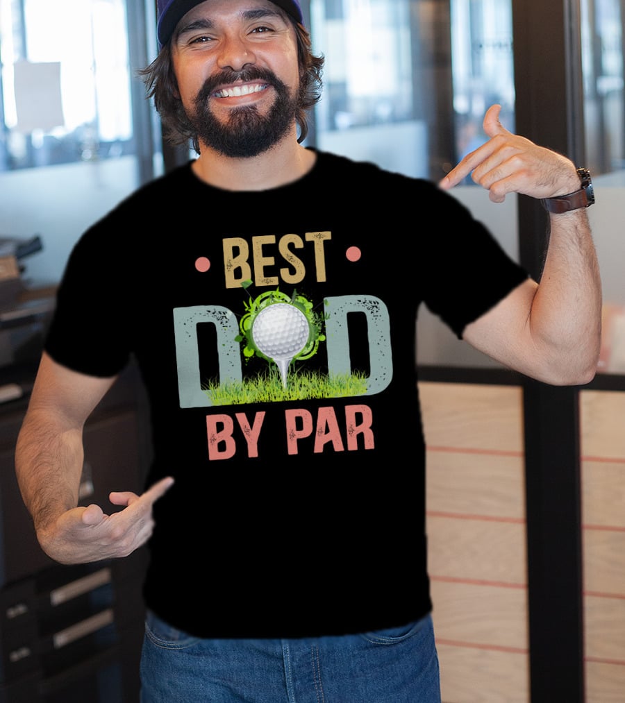 Best Dad By Par Funny Golf Father's Day Men's T-Shirt