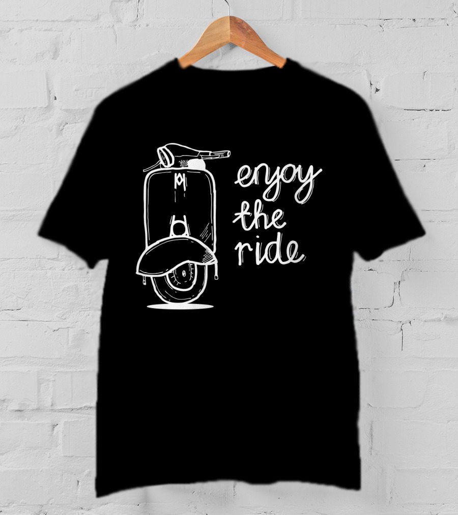 Enjoy The Ride Classic Scooter Style Retro Adventure T-Shirt