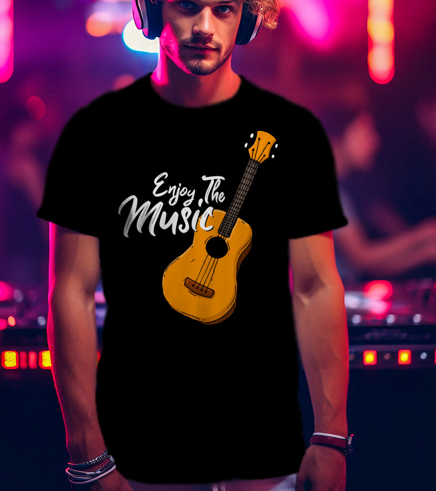 Enjoy The Music Acoustic Guitar T-Shirt