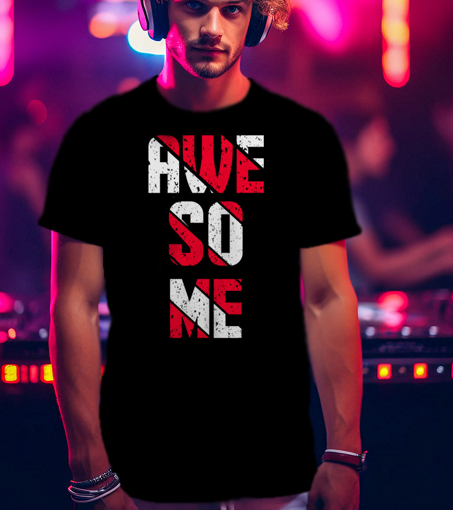 Awesome Distressed Red T-Shirt
