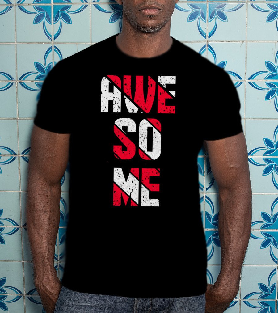 Awesome Distressed Red T-Shirt