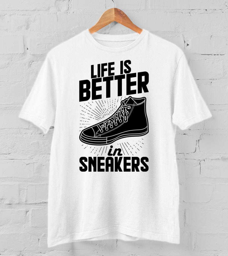 Life Is Better In Sneakers Retro High-Top T-Shirt
