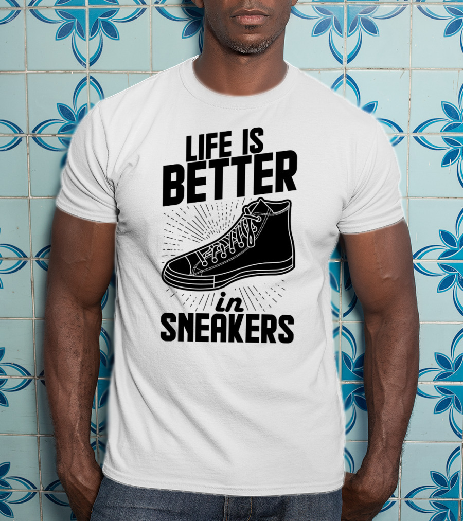 Life Is Better In Sneakers Retro High-Top T-Shirt