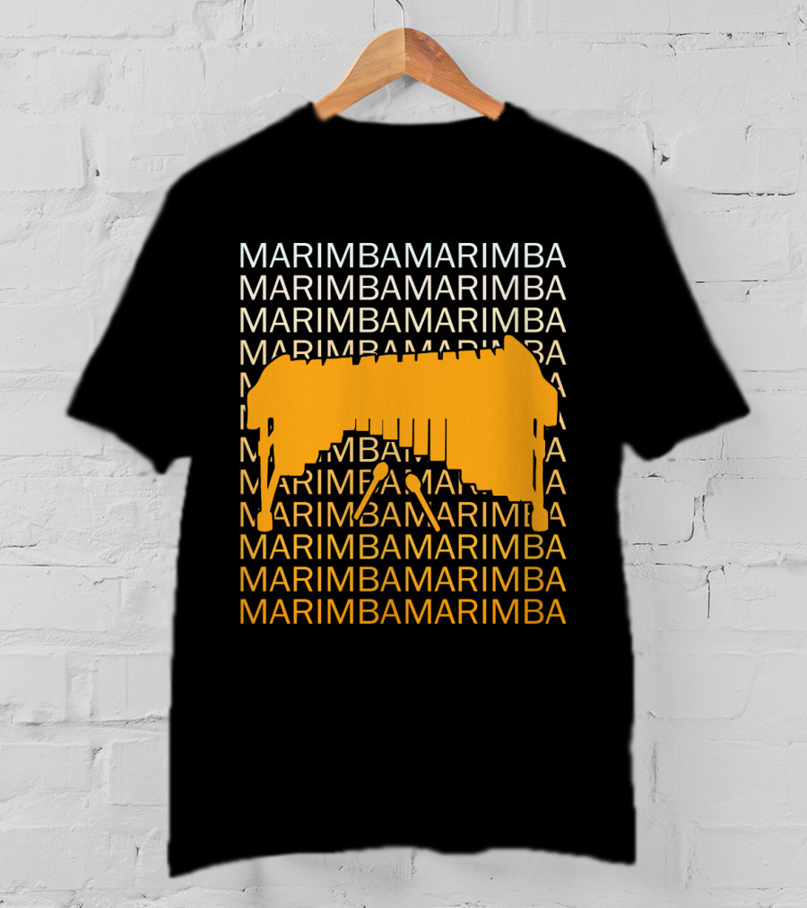 Marimba Marimba Marimba Yellow Instrument T-Shirt