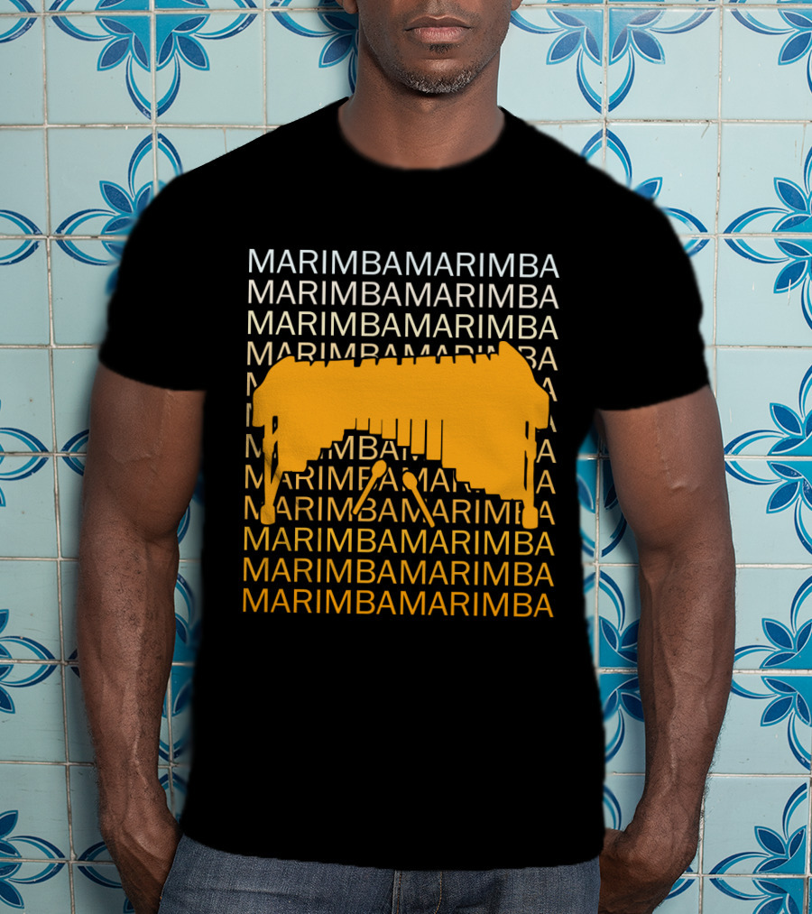 Marimba Marimba Marimba Yellow Instrument T-Shirt