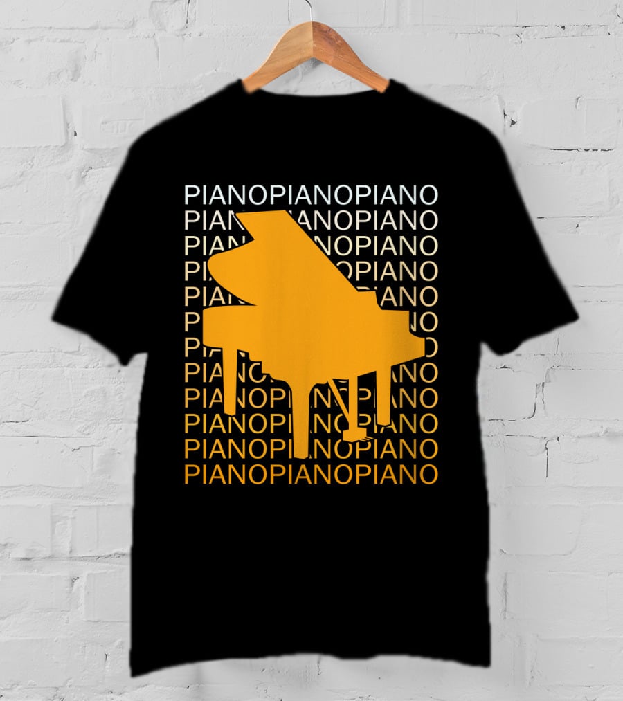 Piano Humor Repeated Piano T-Shirt