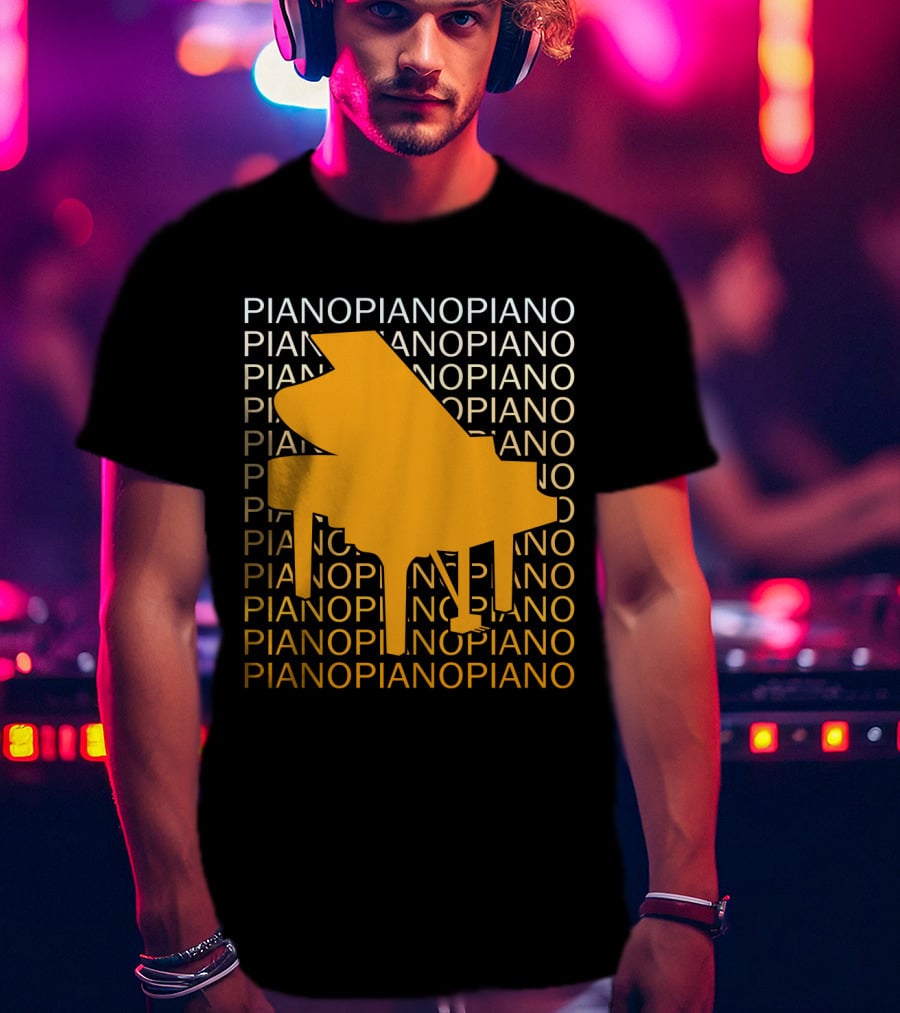 Piano Humor Repeated Piano T-Shirt