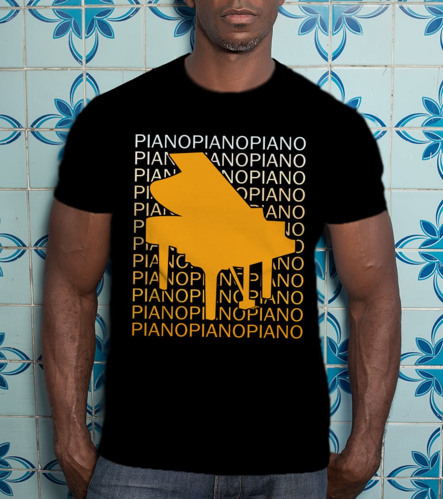 Piano Humor Repeated Piano T-Shirt