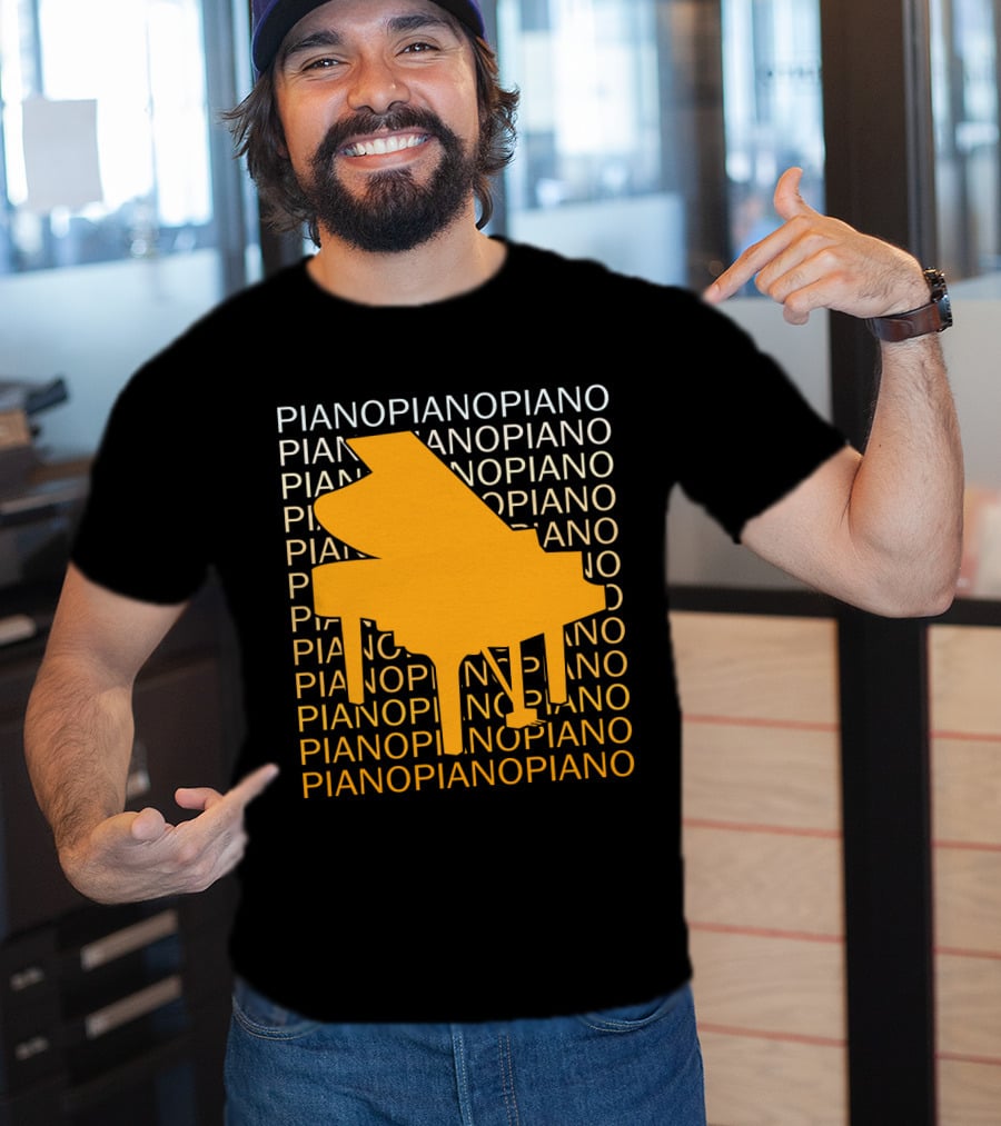 Piano Humor Repeated Piano T-Shirt