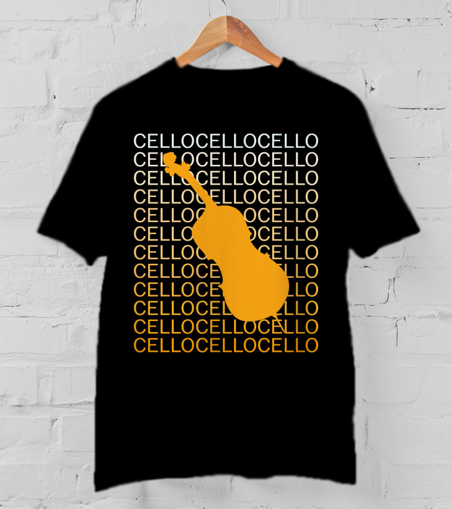 Cello Repeated Bold Pattern With Orange T-Shirt