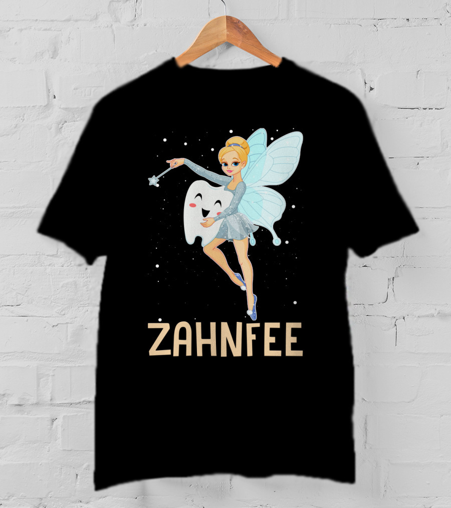 Zahnfee Fairy With Happy Tooth And Wand T-Shirt