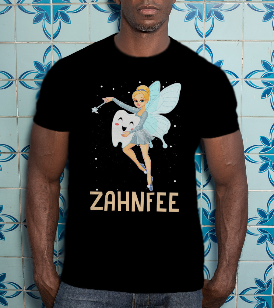 Zahnfee Fairy With Happy Tooth And Wand T-Shirt