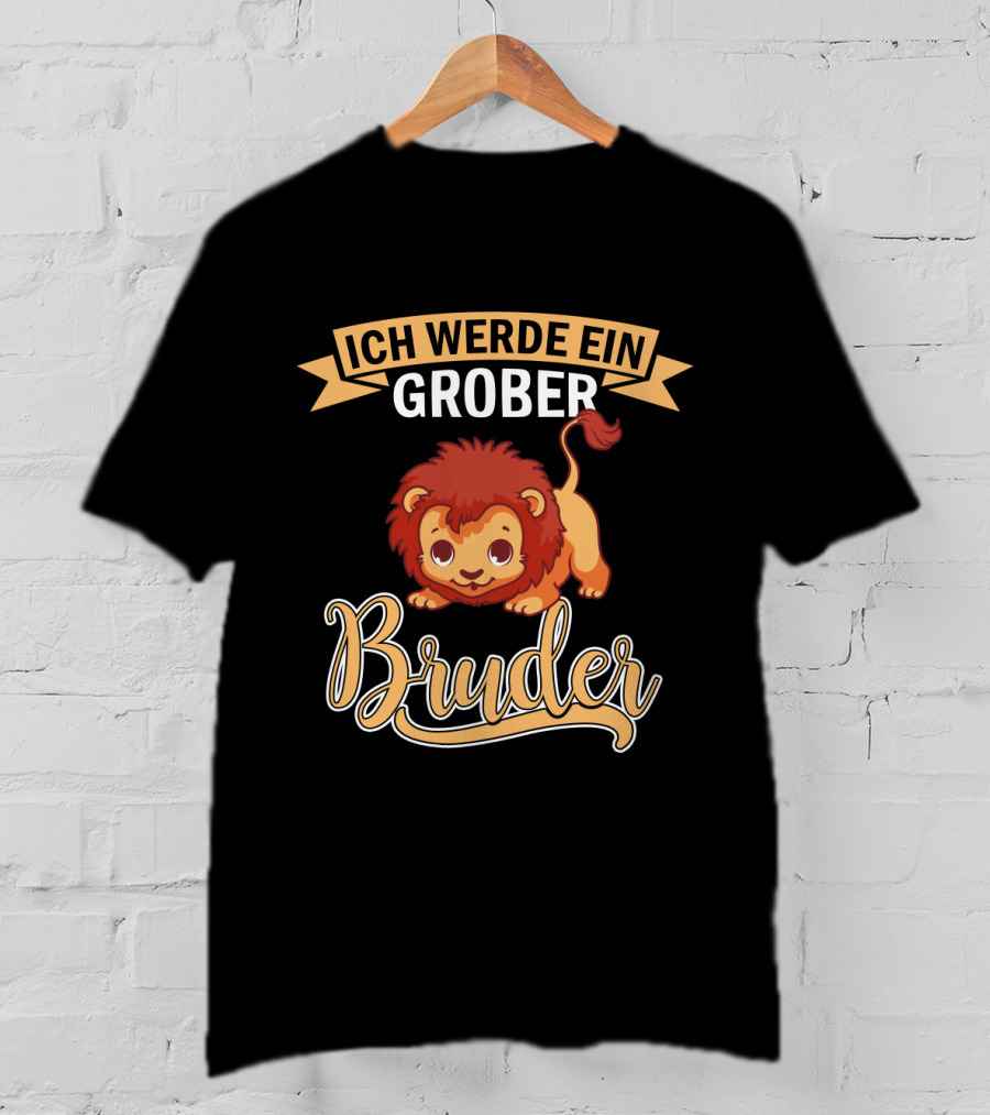 Ich Werde Ein Großer Bruder Löwe T-Shirt