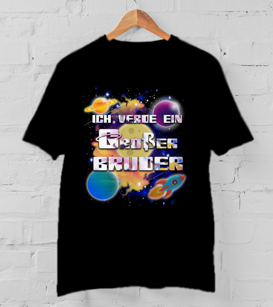Ich Werde Ein Großer Bruder Rakete Astronaut T-Shirt