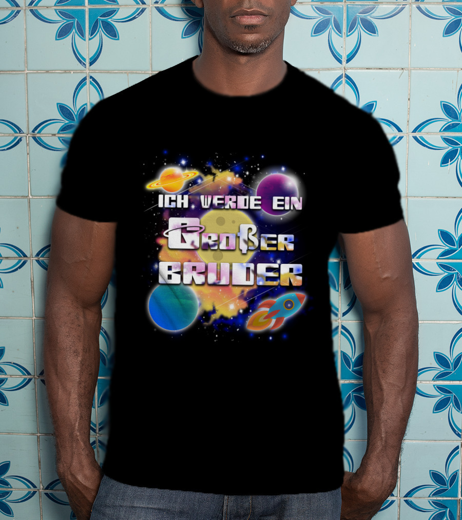 Ich Werde Ein Großer Bruder Rakete Astronaut T-Shirt