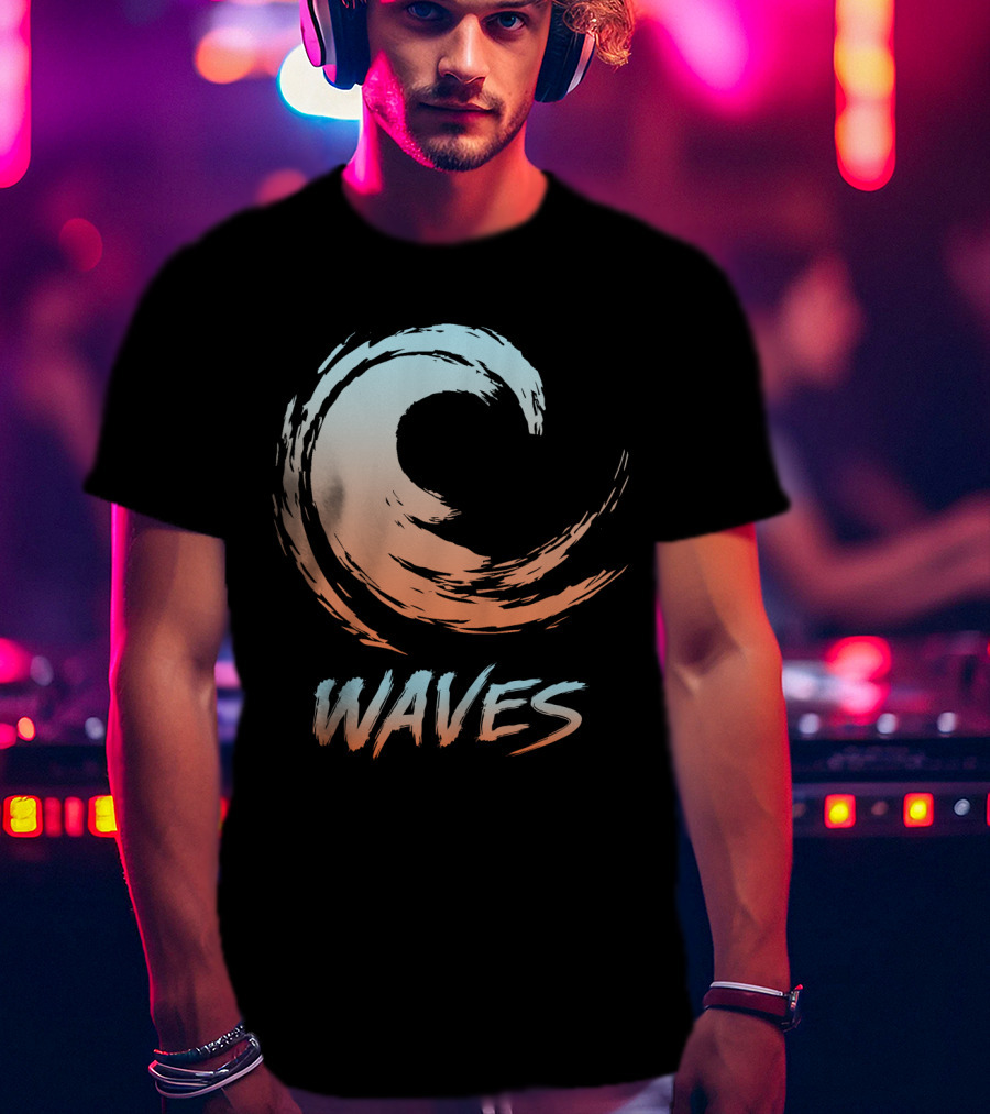 Waves Gradient Brushstroke T-Shirt