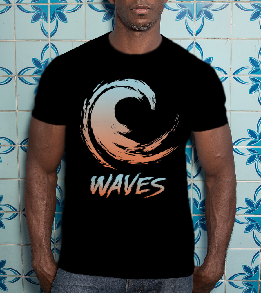 Waves Gradient Brushstroke T-Shirt