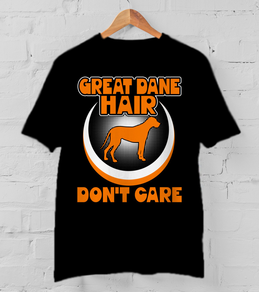 Great Dane Hair Don't Care Orange T-Shirt