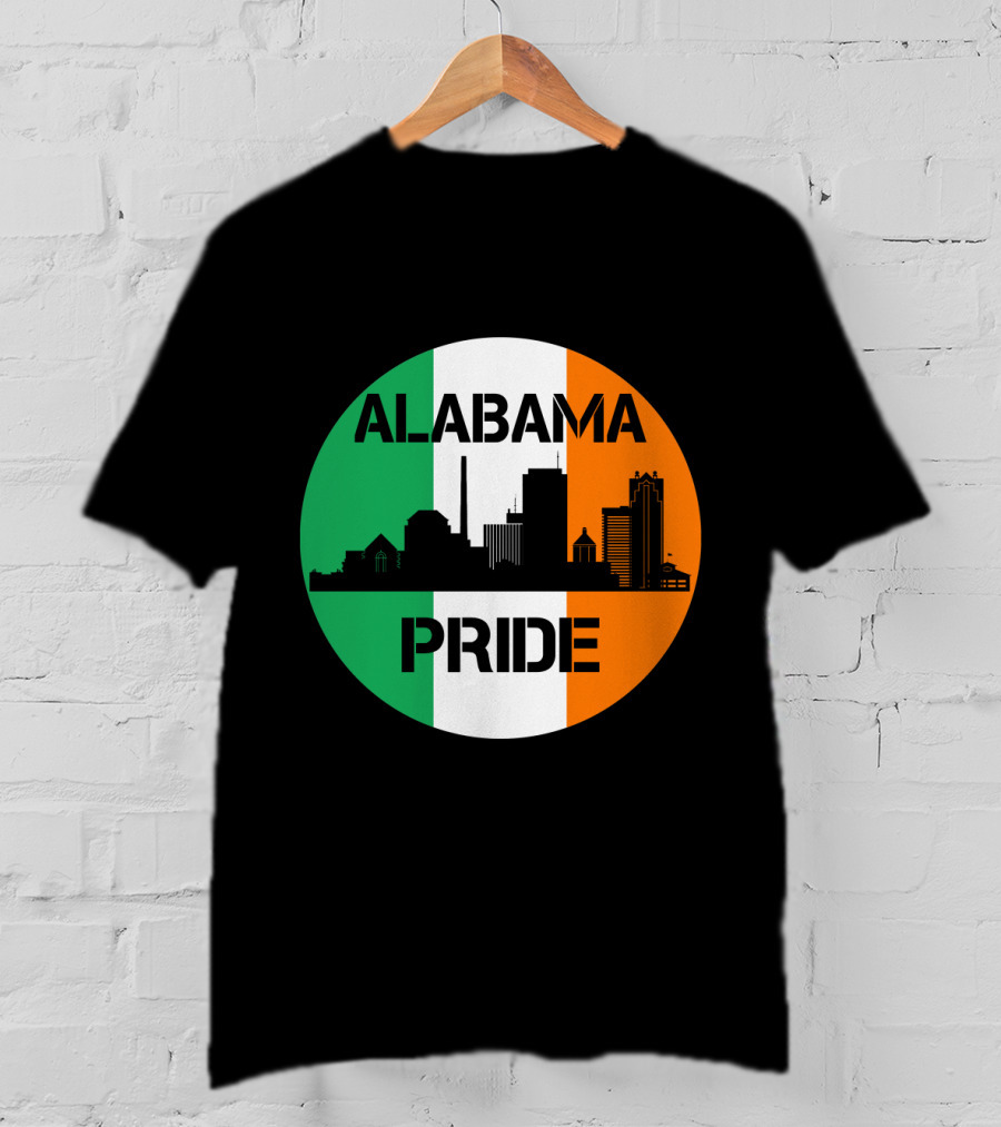 Alabama Pride Irish Flag Skyline T-Shirt