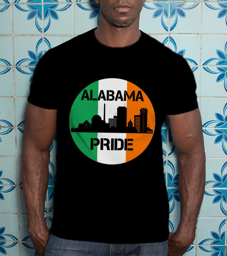 Alabama Pride Irish Flag Skyline T-Shirt