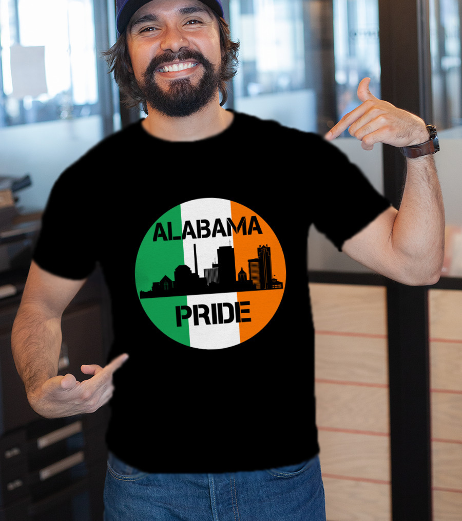Alabama Pride Irish Flag Skyline T-Shirt