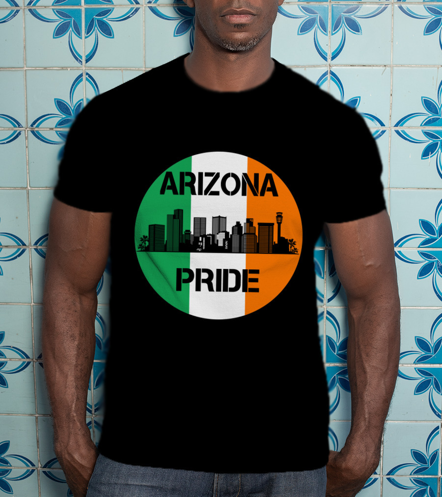 Arizona Pride Skyline With Irish Flag Colors T-Shirt