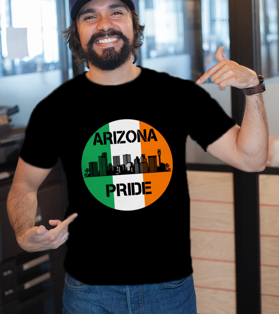 Arizona Pride Skyline With Irish Flag Colors T-Shirt