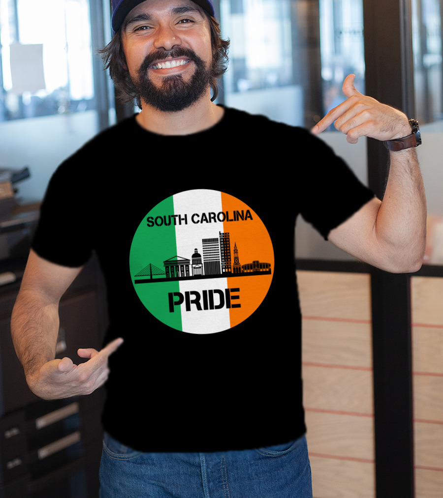 South Carolina Pride Skyline With Irish Flag Elements T-Shirt