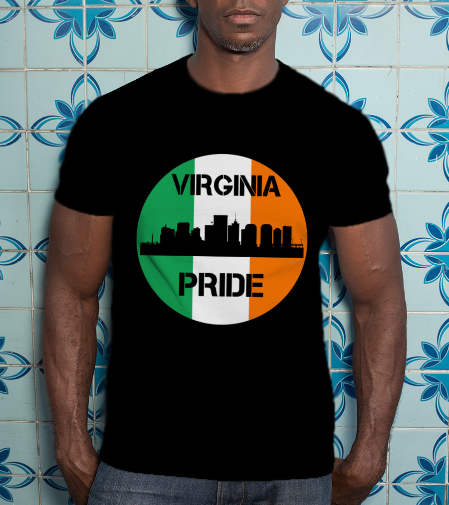Virginia Pride Irish Flag Skyline T-Shirt