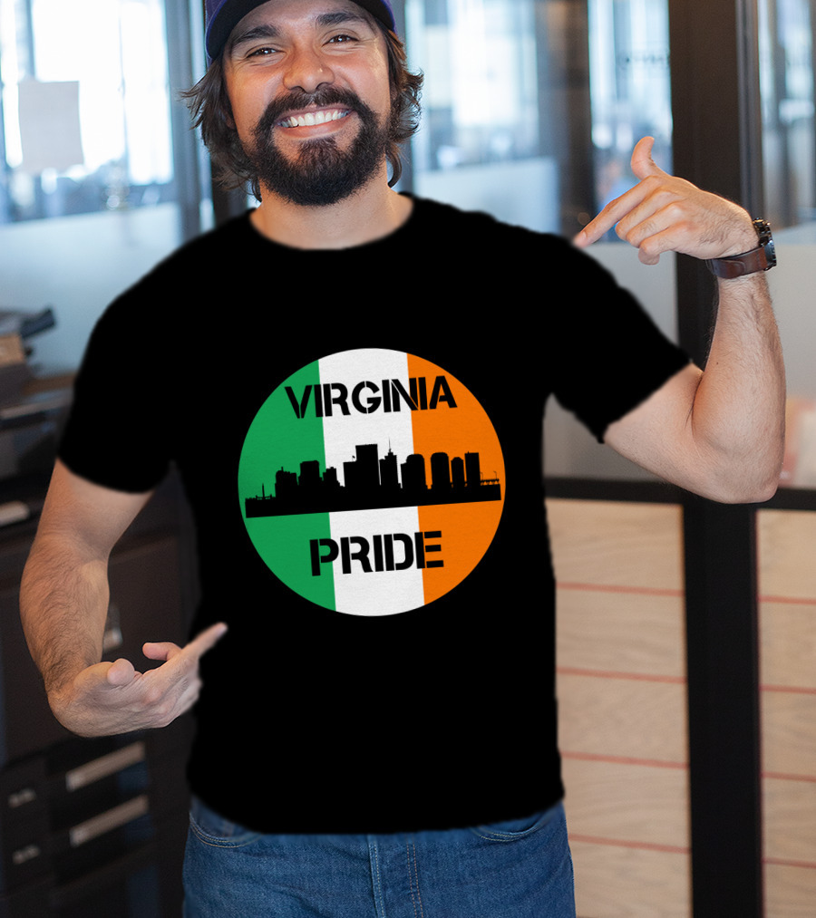 Virginia Pride Irish Flag Skyline T-Shirt
