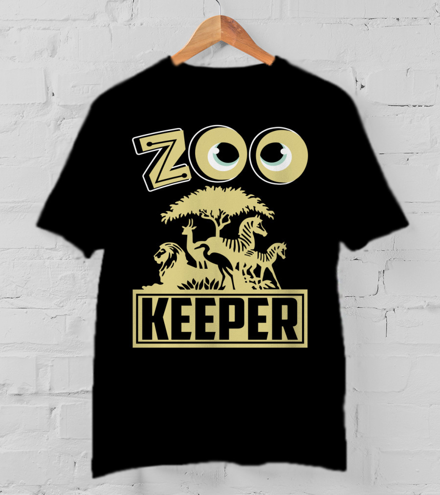 ZOO KEEPER Lion Giraffe Zebra Safari T-Shirt