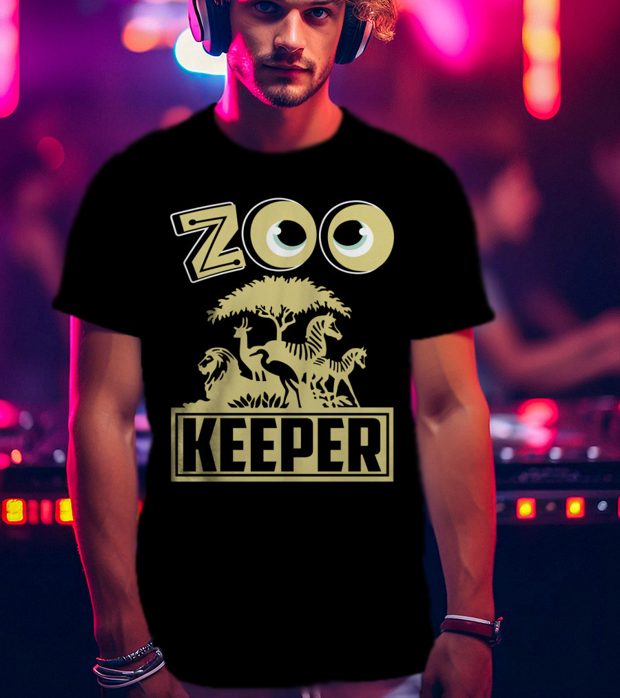 ZOO KEEPER Lion Giraffe Zebra Safari T-Shirt