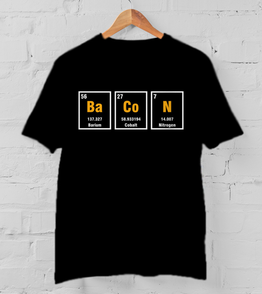 BaCoN Periodic Table Elements Chemistry Joke T-Shirt