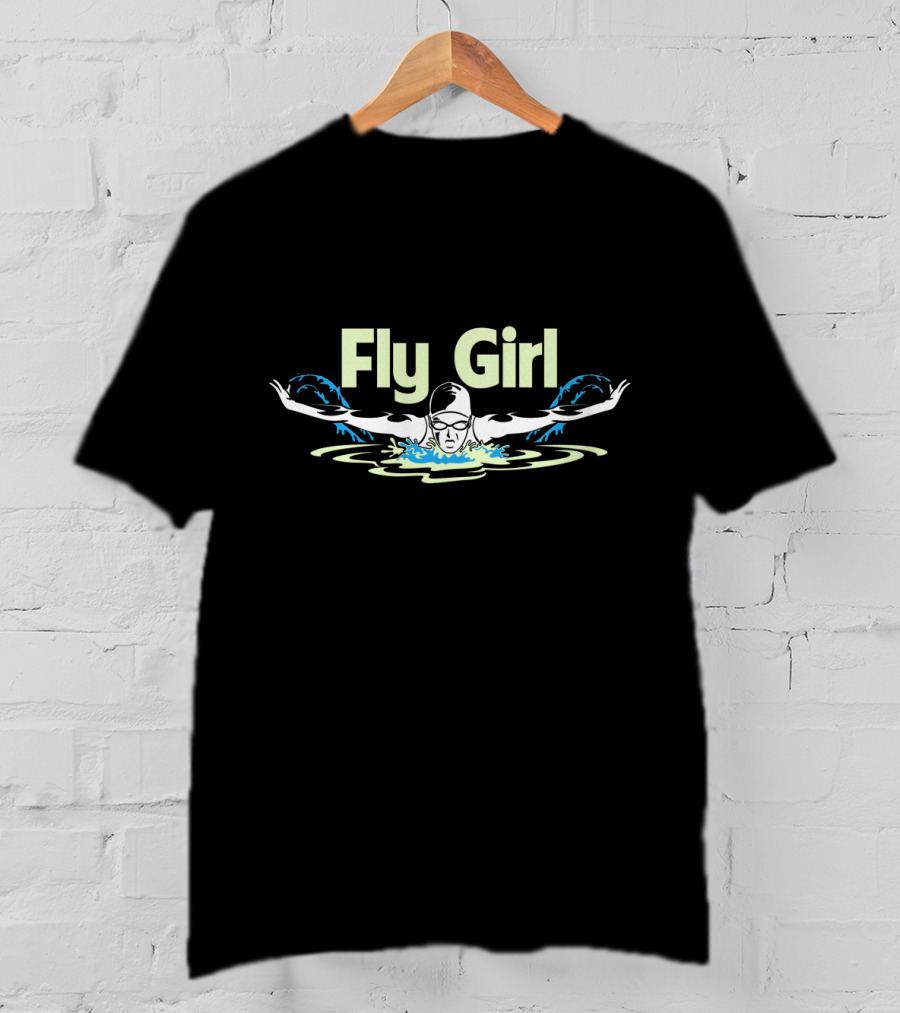 Fly Girl Butterfly Stroke Swimmer T-Shirt