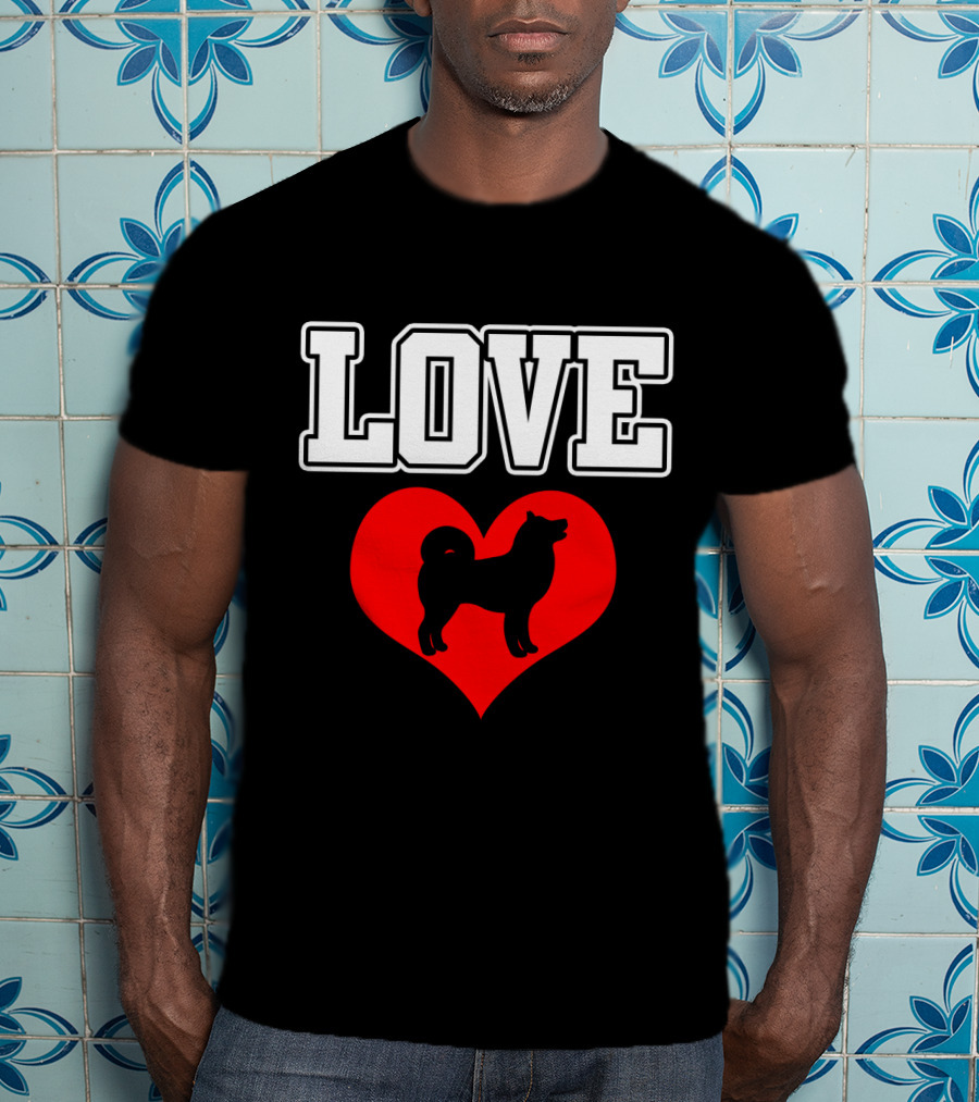 LOVE Heart Shiba Inu Dog Pet Lover T-Shirt