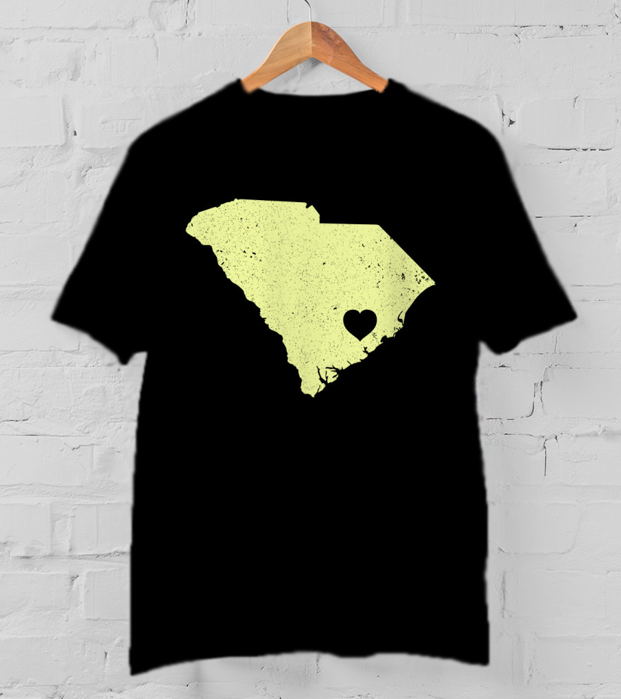 South Carolina Map Heart Charleston Love T-Shirt