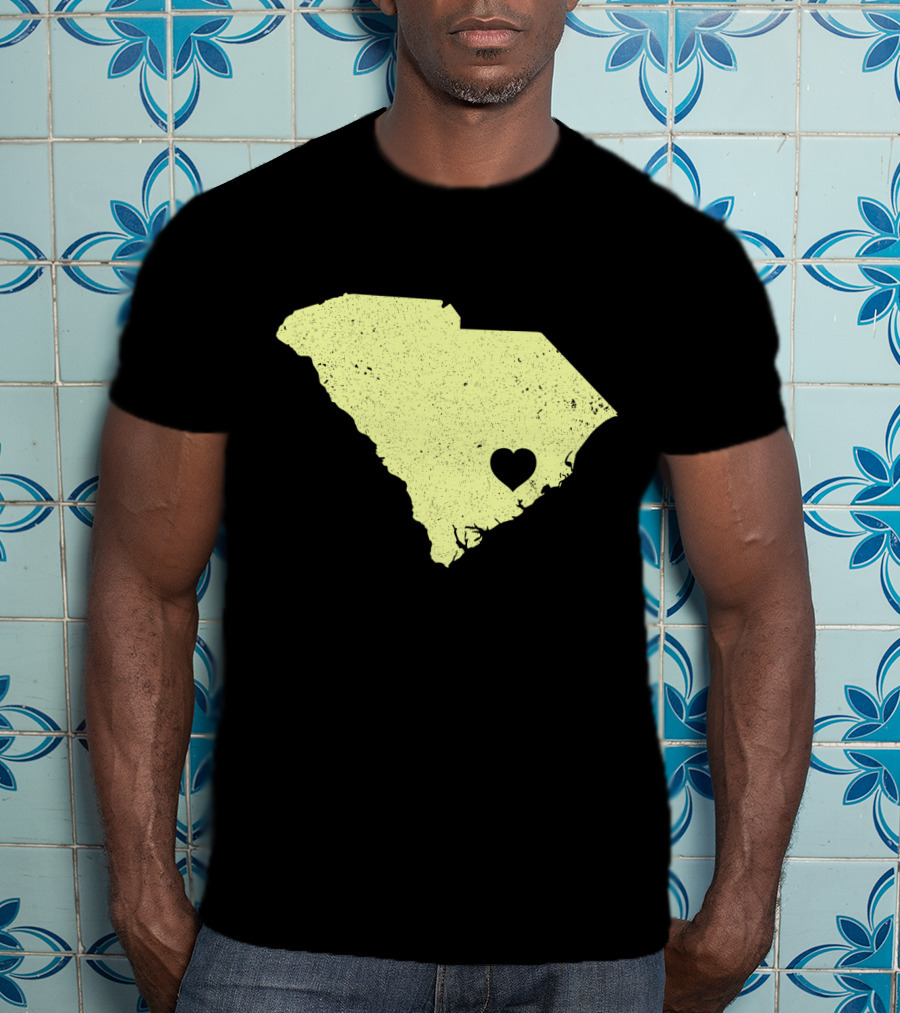 South Carolina Map Heart Charleston Love T-Shirt